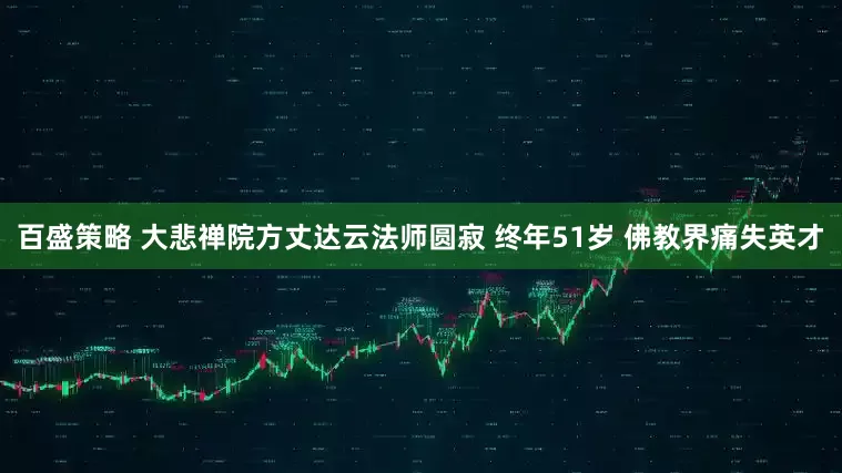 百盛策略 大悲禅院方丈达云法师圆寂 终年51岁 佛教界痛失英才