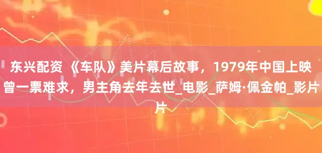 东兴配资 《车队》美片幕后故事，1979年中国上映曾一票难求，男主角去年去世_电影_萨姆·佩金帕_影片